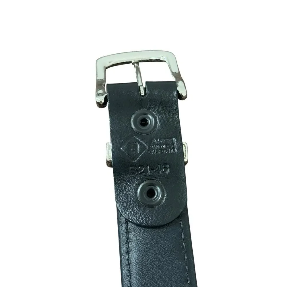Aker B21 Off Duty Concealed Carry Gun Belt Black Leather Size 46 Made in USA